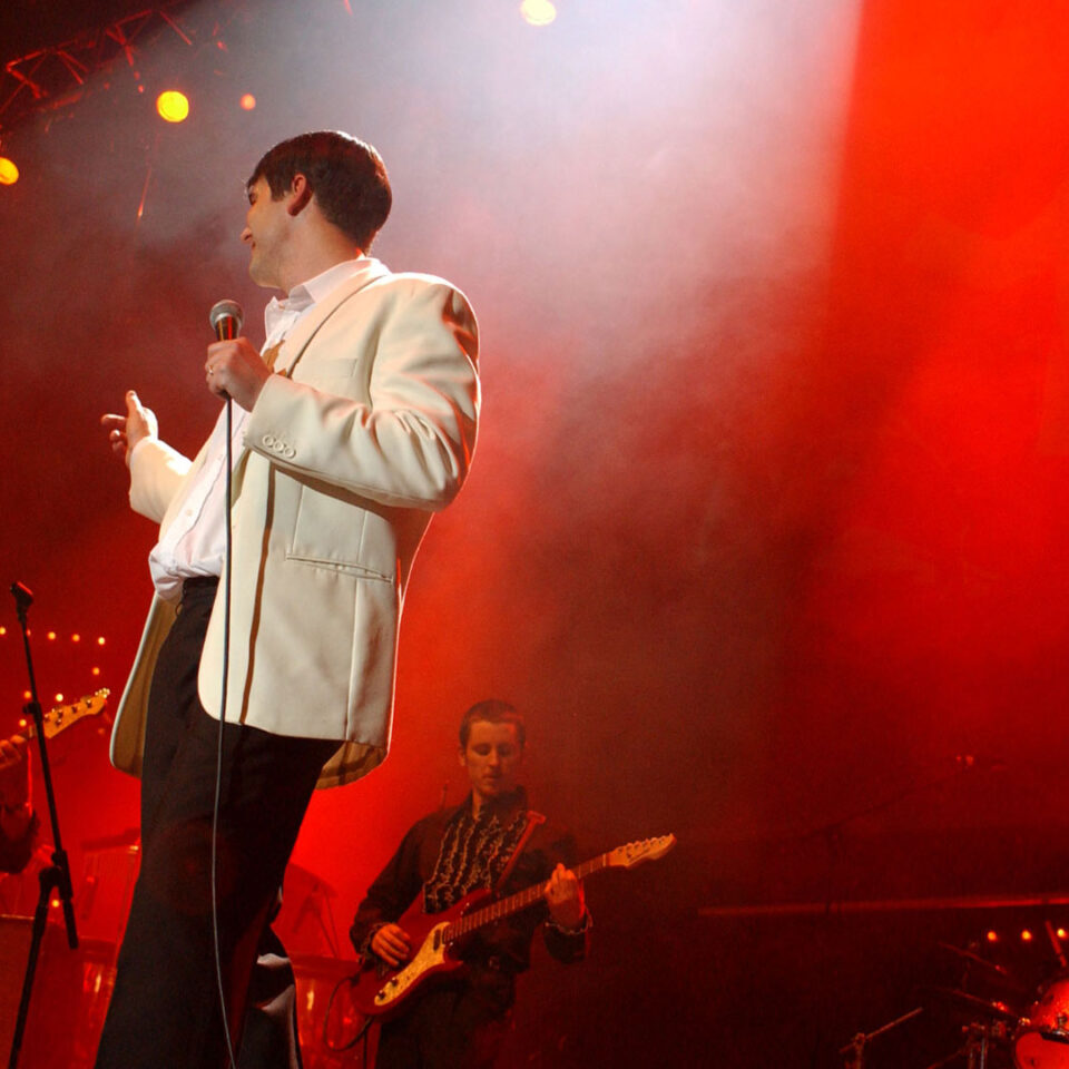 Kevin Doyle and the Way it Was Orchestra onstage with Elvis' TCB Band